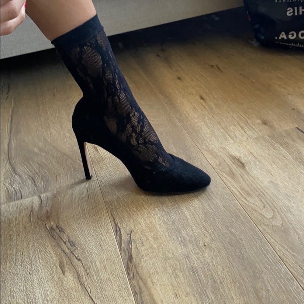 REVOLVE RAYE Lace Sock Booties